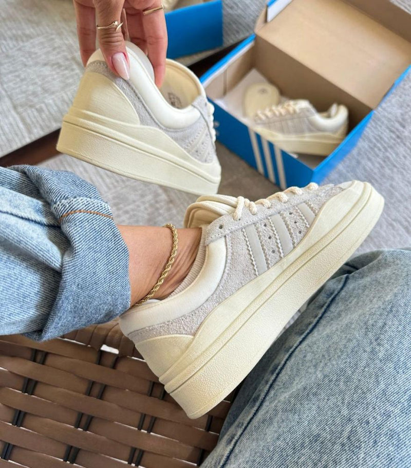 Tênis Adidas Campus bad bunny - cinza/branco